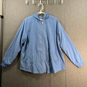 Isaac Mizrahi Live! Soho Hooded Jacket Vista Blue Size Medium